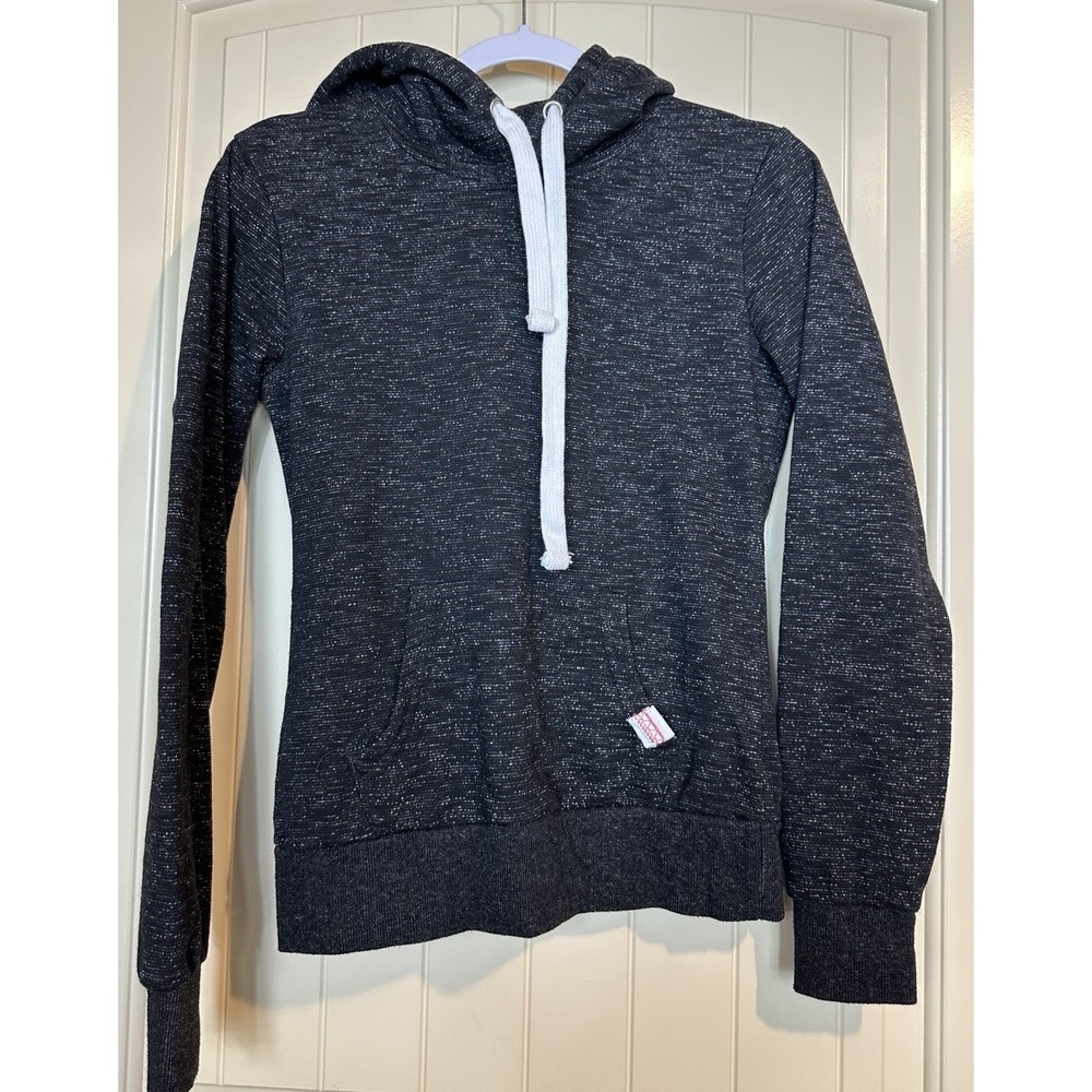 Reflex black with white speckles hoodie size XS fleece lined athletic school